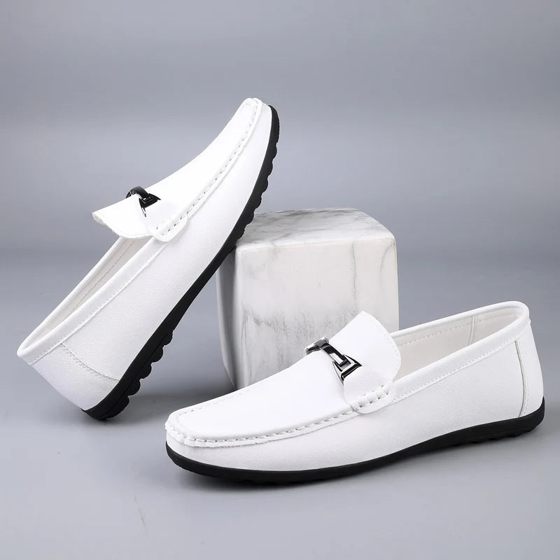 Men's daily casual leather shoes driving shoes new four-season general Doudou men's shoes outdoor lazy one pedal