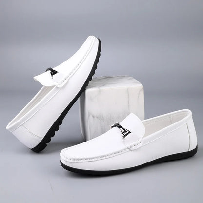 Men's daily casual leather shoes driving shoes new four-season general Doudou men's shoes outdoor lazy one pedal