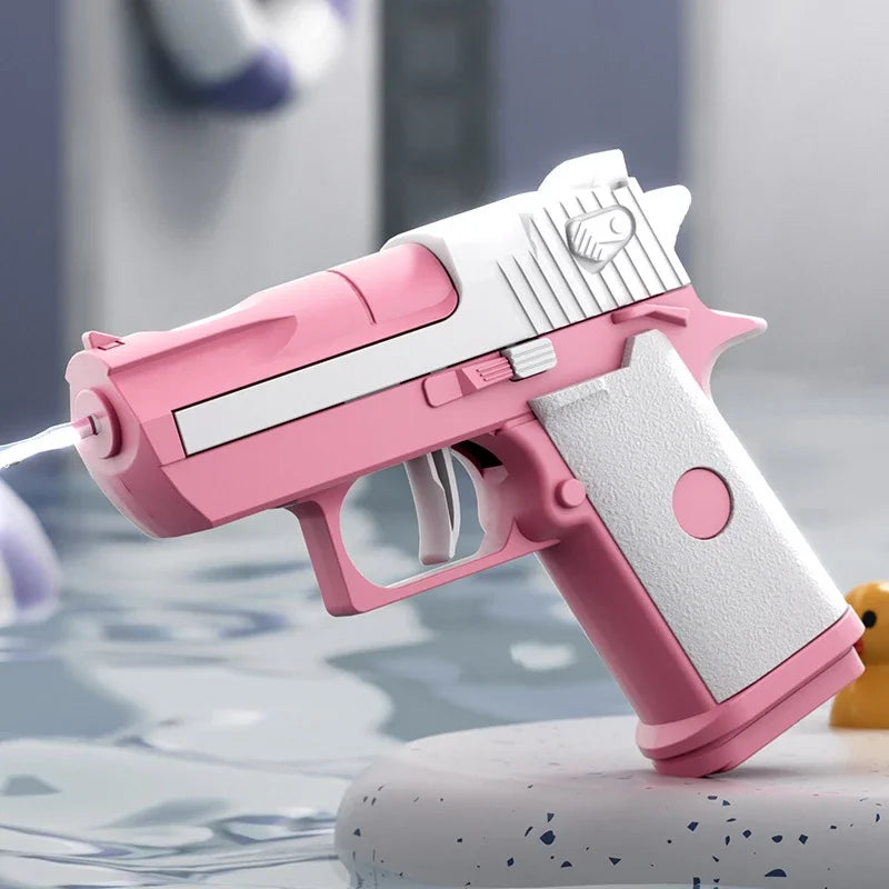 Portable Water Gun Children Manual Ice Burst Automatic Reloading Waterguns Summer Outdoor Pool Garden Fight Games Toys for Kids