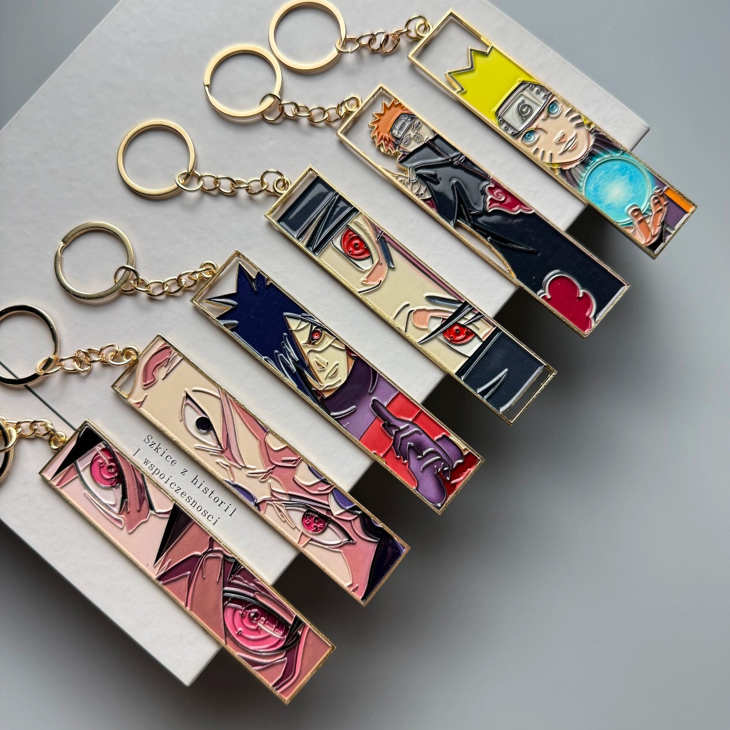 Anime Metal Hollow Out Keychains Bookmark Cute Jet Manga Fashion Bag Key Tag Jewelry Accessory Key Ring Holder Gift Anime