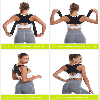 1/2/3/4/5pcs Adjustable Posture Corrector Back Brace Shoulder Support Corrector Prevention Humpback Back Health Care