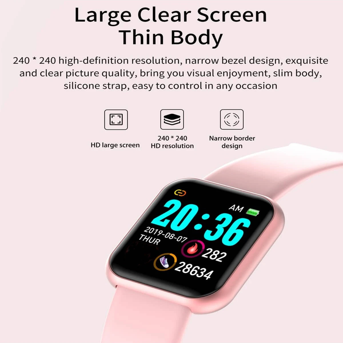 D13 Smart Watch Men Women 116 Plus Sports Mode Running Track Fitness Smart Band Message Reminder Smart Bracelet For Android IOS