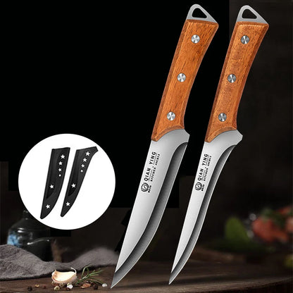 Professional boning knives and high-hardness kitchen knives are suitable for slaughtering pigs, cattle and sheep in the kitchen