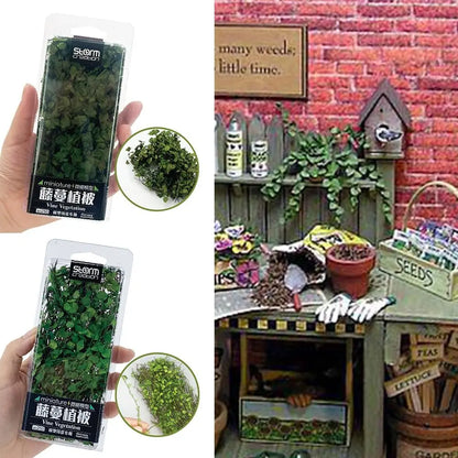 1 Box Miniature Plant Creepers Simulation Rattan Leaves Sand Table Vegetation Garden Scene Micro Landscape DIY Accessories
