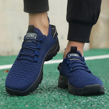 Men Sneakers Thick Soled Casual Shoes Men Cushioning Sports Shoes Lightweight Outdoor Walking Shoes Plus Size 39-46 Sneakers Men