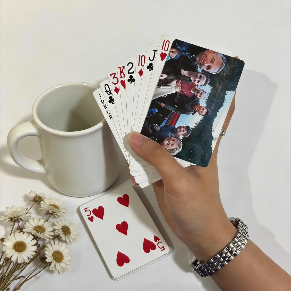 Personalized Custom Photo Couple Playing Cards Custom Picture Deck Romantic Anniversary Wedding Memory Keepsake Gift