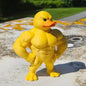 Muscle Duck Statue -3D Desktop Decor Cute Bookshelf Whimsical Figurine Multifunctional Indoor/Outdoor Decoration, Home Accessory