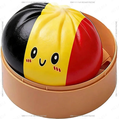 2026 football series steamed bun Squishy Stress Ball Fidget Toy, Soft Squeeze Anxiety Relief Sensory Toy for Kids Adults