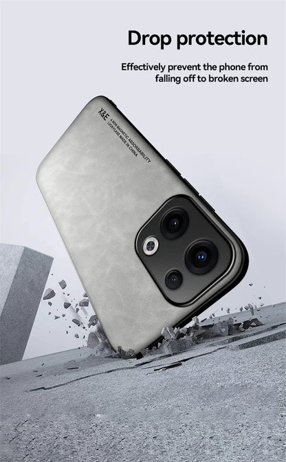 Funda For Oppo Reno 13 Pro 13F 4G 5G Case Car Magnetic Holder Leather Phone Case for Reno13 13pro 5G Soft Frame Shockproof Cover