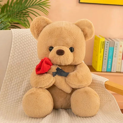 2026  Valentine's Day Roses Cute Teddy Bear Animal Plush Toys For Girls Teddy Bear Dolls Wedding Party Decors