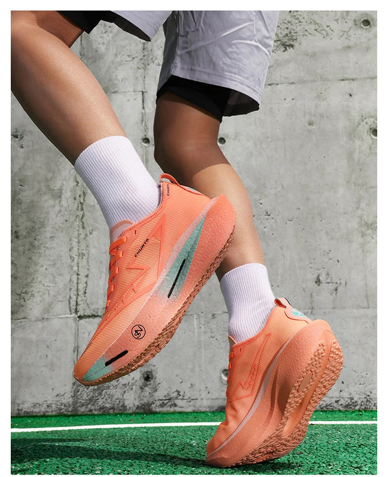Men's Carbon Plate Breathable Mesh Running Shoes, Women's Marathon Shock-Absorbing and Anti Slip Chunta Sports Shoes