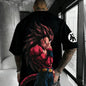 2026 Summer Dragon Ball Oversized T-shirt High Quality 100% Cotton Kid Goku with Power Pole Line Art Print UnisexCasual Y2K