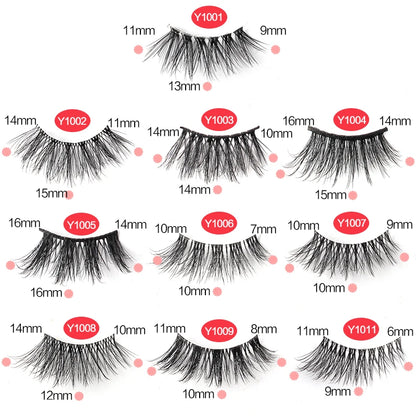 Lashes 3/10 Pairs Half Lashes Cat Eye Natural Long Lashes 3D Mink Eyelashes Full Strip Lashes Makeup Extension Tools