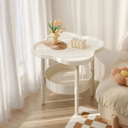 Trendy 40*40CM Side Table Plastic Samll End Table With Storage Easy to Assemble Bedside Table for Living Room