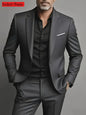 2 Pieces Extra Large Size Suits For Men Wedding Groom Tuxedos Prom Sets Business Male Blazer Trajes De Hombre