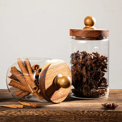 Kitchen Glass Storage Jar Multi-purpose Transparent Glass Sealed Jar Household Moisture-proof Grains Coffee Bean Storage Tank