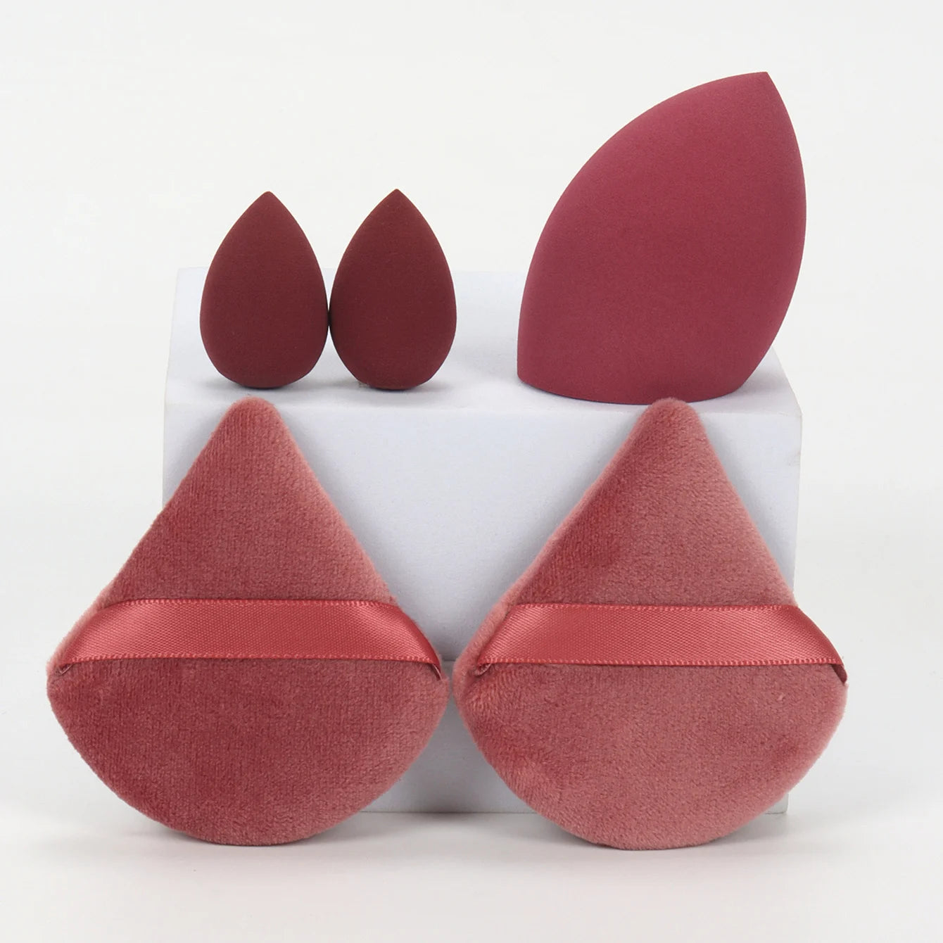 5Pcs Professional Makeup Sponge Set - Soft, Gentle, Multi-Purpose Tools for Perfect Foundation, Powder, and Blush Application
