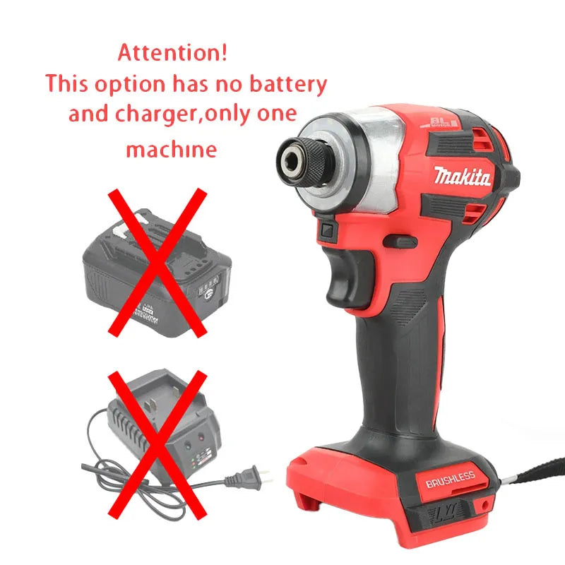 Makita DTD173 Cordless Brushless Impact Driver 1800RPM 180Nm Electric Drill for Wood Bolt T-Mode Compatible with Makita Battery
