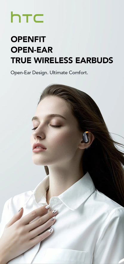 NE27 Bluetooth V5.4 Earphones OWS Sports Bluetooth Wireless Headphones AI Translator Earbuds LCD Touch Screen Open-Ear