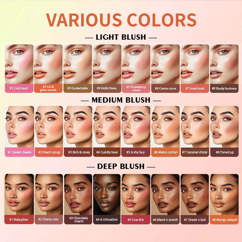 Curve Case Cream Eyebrow Cream Blush Highlighter Palette Matte Shimmer Finishes Shadow Tones Long-Lasting Cosmetics