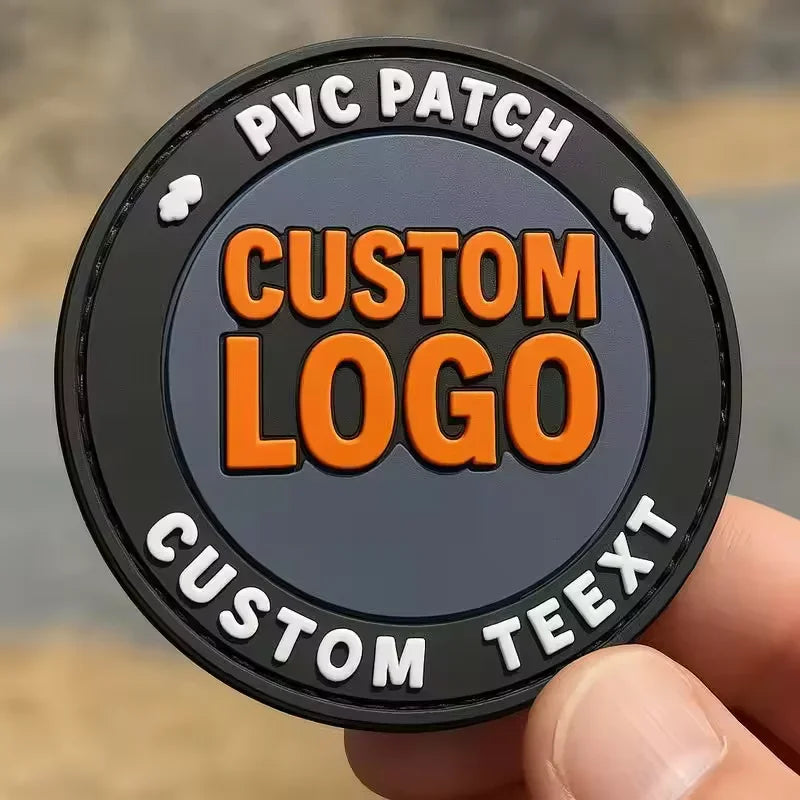 Custom Embossed Iron on Soft Rubber PVC Garment Label Rubber Patch Clothing Clothes Rubber Logo 3D Silicone PVC Logo