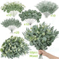 50/90PCS Artificial Flowers Bouquets Mixed Eucalyptus Leaves Willow Silver Eucalyptus Cuttings for Wedding Floral DIY Home Decor