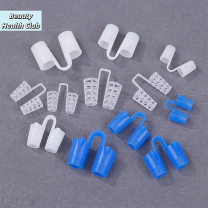 【4/8Pcs Silicone Anti Snore Nasal Dilators Apnea Aid Snoring Nose Clip Nose Breathing Apparatus Devices】