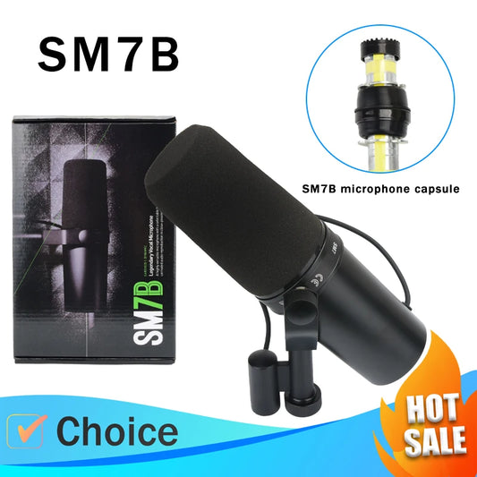 Metal SM7B/SM7DB Vocal Heart-Shaped Studio Dynamic Microphone For broadcast&Podcast&Game&Stream Media With Wide Frequency Range