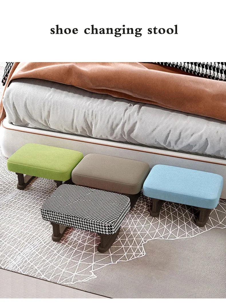 Creative Small Wood Chair Household Shoe Changing Stool Ins Sofa Living Room Foot Rest Stool Tea Table Children Bathroom Footsto
