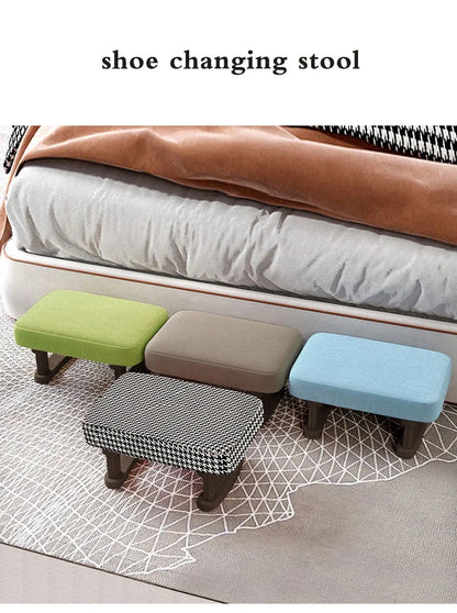 Creative Small Wood Chair Household Shoe Changing Stool Ins Sofa Living Room Foot Rest Stool Tea Table Children Bathroom Footsto
