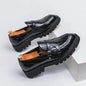 Platform Loafers Men Classic Casual Leather Shoes Men Dress Wedding Casual Business Shoes For Men Party Social Office Loafers