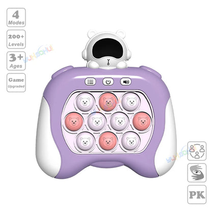 Electronic Pop Light Up Game Handle Toys for Children Adults Fidget Anti Stress Relief Toys Chases Light Game Console Xmas Gifts