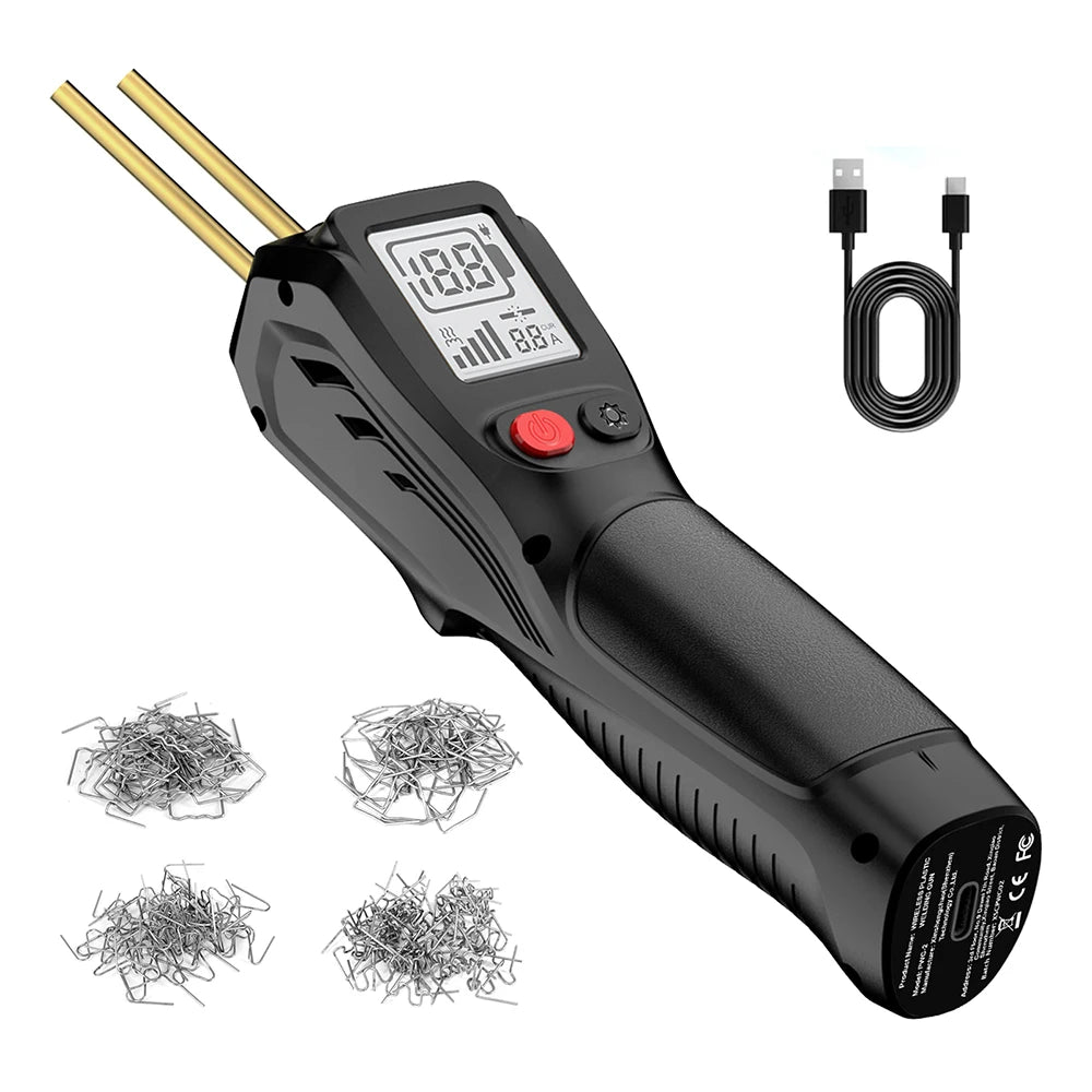 PWG-2 500W Latest LCD Display Handheld Wireless Charging Plastic Soldering Iron with 200pcs Soldering Tips Repair Tool