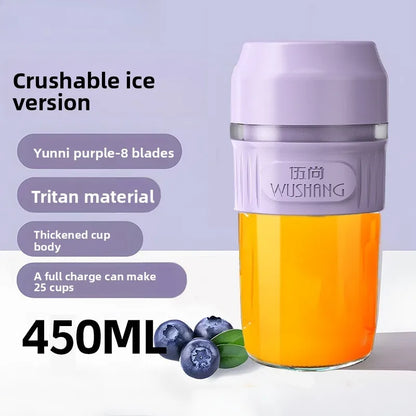 Portable Mini Blender USB Rechargeable Juicer Cup Electric Fruit  Mixer Home Travel Outdoor Personal Smoothie Juice Maker
