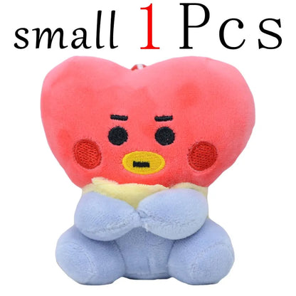 New BTed 21Plush Toys Kawaii Mini Keychain Anime Pendant Ornament for Kids 12-22cm Bt Peripherals Soft Stuffed Animals Doll Gift