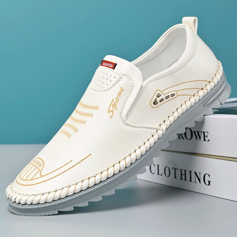 Men's Comfortable Loafers Summer Business Slip-On Casual Shoes Breathable Anti-Slip Wear-Resistant Outdoor Men's Shoes-2200