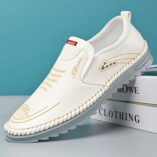 Men's Comfortable Loafers Summer Business Slip-On Casual Shoes Breathable Anti-Slip Wear-Resistant Outdoor Men's Shoes-2200