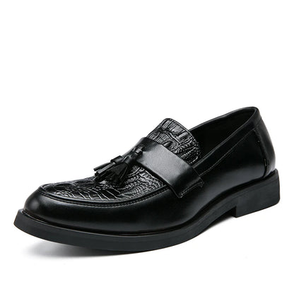 Men's Dress Shoes Formal Leather Loafers Male Tassel Social Casual Business Shoes For Men Wedding Office Party Leather Shoes