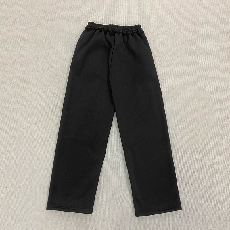 Men's Black Gothic Letter Print Wide Leg Sweatpants Y2K Streetwear Casual Trousers S-XL Summer New