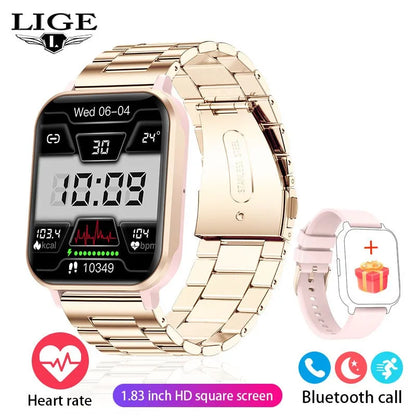 LIGE Women Smart Watch I68 Waterproof Bluetooth Call Watch for Women Smartwatch Ladies Sport Fitness Tracker Watches Men Watch