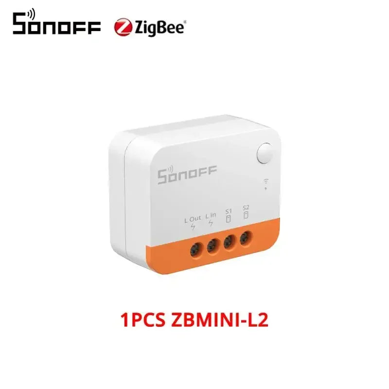 SONOFF ZBMINI-L2/ZBMINIR2 Zigbee DIY Smart Switch Module No Neutral Wire Require 2 Way Control Home Automation For Alexa eWelink