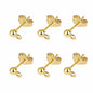 50pcs/Bag 925 Silver Stainless Steel Earring Studs Blank Post Base Pins With Earring Plug Findings Ear Back For Jewelry Making