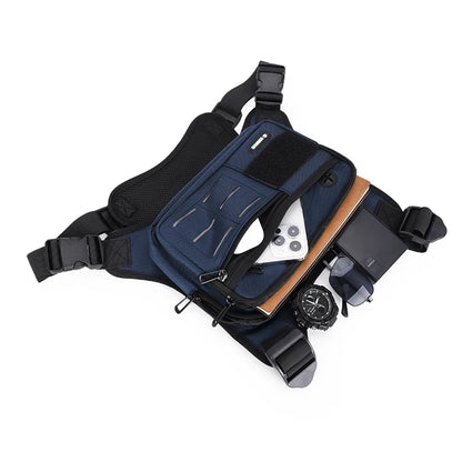 Tactical Chest Rig Bag Men Waterproof Crossbody Harness Vest Molle Pouch Outdoor Hiking Cycling Running EDC Gear Storage Pack