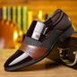 Men's Dress Shoes Pointed Toe Oxfords Classic Business Men Leather Shoes Slip on Wedding Casual Shoes Office Comfortable Loafers