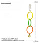 Parrot Swing Toy Bird Cage Toys with Bell Sound Colorful Climbing Ring for Lovebirds Color Ring Grinder Nibble Bird Toy Cage