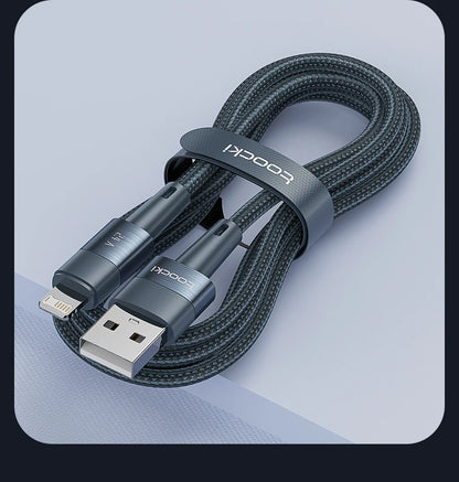 Toocki USB Cable For iPhone 14 13 12 Pro Max X XS XR 8 7 Plus iPad Fast Charging Charger Aluminum iP Cable For iPhone Data Cord