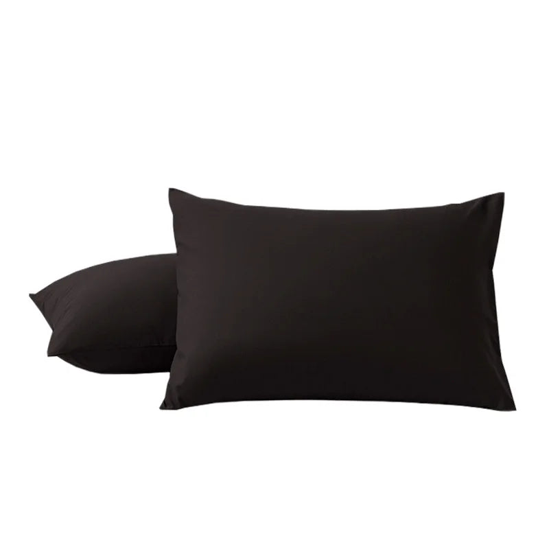 2Pcs Pack Microfiber Pillowcases Solid Color, Envelope Closure, Machine Washable, Woven Fabric, for Bedroom, Living Room