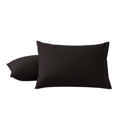 2Pcs Pack Microfiber Pillowcases Solid Color, Envelope Closure, Machine Washable, Woven Fabric, for Bedroom, Living Room