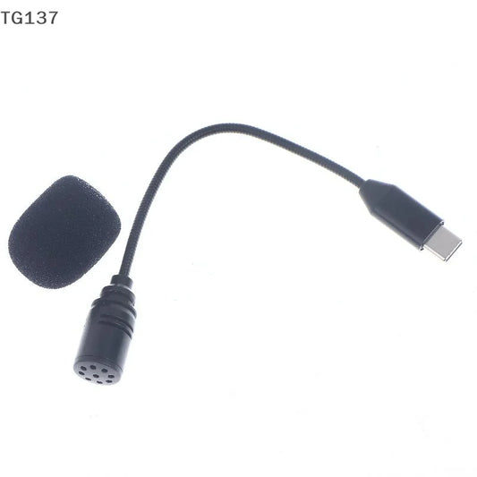1PC Type C Flexible Neck Video Recording Microphone USB-C Computer Mic For Phone Tablet PC Vlog