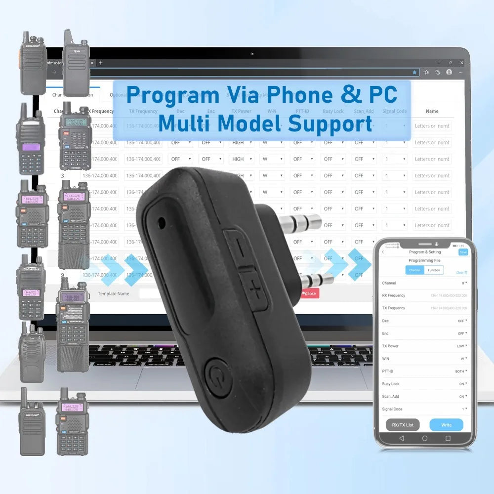 TIDRADIO Q2L Walkie Talkie Wireless Handheld Speaker Mic AI Noise Reduction Wireless Microphone Support Zello Odmastr Program